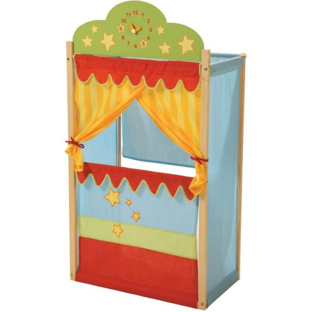 Théâtre de marionnettes - ROBA - Cadre en bois massif - Univers Cirque - Des 3 ans