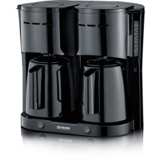 Cafetiere Filtre Isotherme Duo - SEVERIN - KA9315 - Jusqu'a 2L soit 16 tasses - 2 verseuses isothermes - 2 filtres pivotants - N