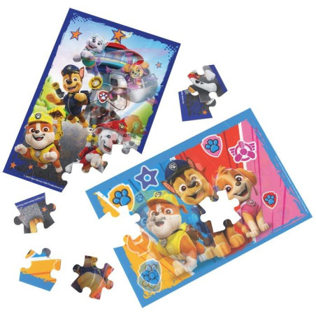 SPINMASTER Pat' Patrouille - 2 Puzzles Lenticulaires 24 pieces - Double visuel, dimensions 22,8 x 15,2 cm - Des 3 ans