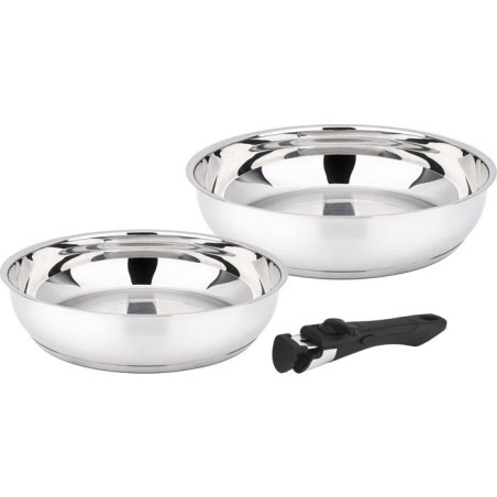 Poeles - BAUMALU - Comete - Set 2 pieces - 24 et 28 cm - Manche amovible