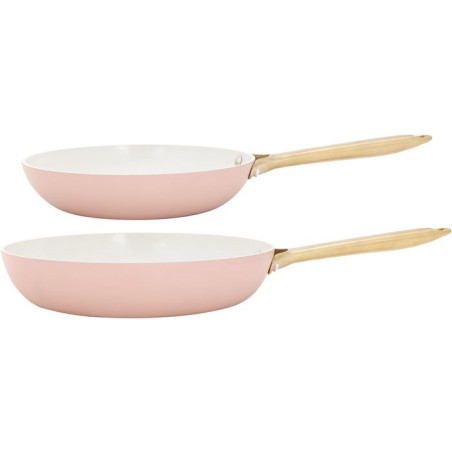 Poeles - COSY & TRENDY - Elegance Set 2 - 24+28 cm - Rose - Antiadhésif céramique