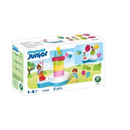 PLAYMOBIL Junior 72086 Gâteau d'anniversaire, 8 pieces, Des 1 an