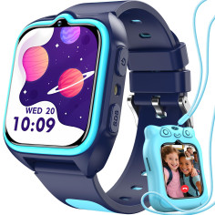 Blackview Montre Connectée Enfant, Écran Tactile Couleur HD 1,75\", GPS, Appel d\'urgence SOS, Appel vidéo 4G HD, Appel téléphon