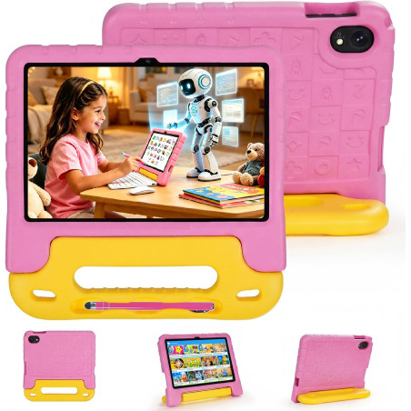 SUMTAB Tablette Enfant 10 Pouces – Android 15, 30 Go RAM 128 Go ROM (Extensible Jusqu’à 2 to), Contrôle Parental, Écran IPS HD,
