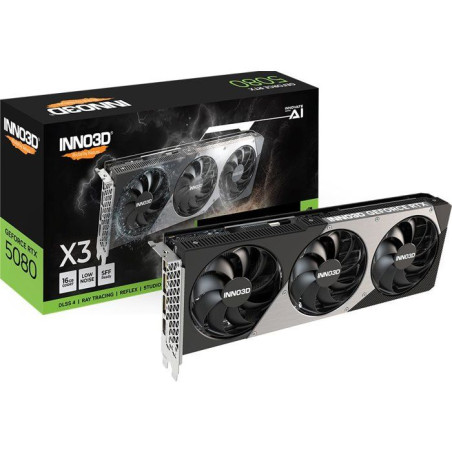 INNO3D - Carte graphique - NVIDIA RTX 5080 X3 - N50803-16D7-176068N - 16Go
