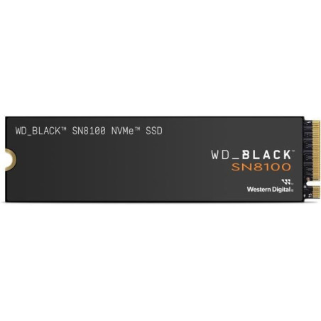 WESTERN DIGITAL - WDS100T1XHM - SSD Interne - Black - SN8100 - NVMe - Avec dissipateur thermique - 1 To