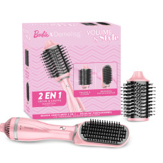 Optez pour la Brosse Soufflante DEMELISS 2 en 1 Barbie™ sèche avec 2 têtes interchangeable