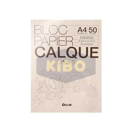 Bloc calque A4 50 feuilles 62g