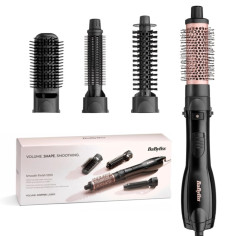 Multistyler BaByliss Smooth Finish 1200 AS122E - 4‑en‑1, Technologie Ionique & Céramique, 4 Accessoires, 1200W - Noir & Rose