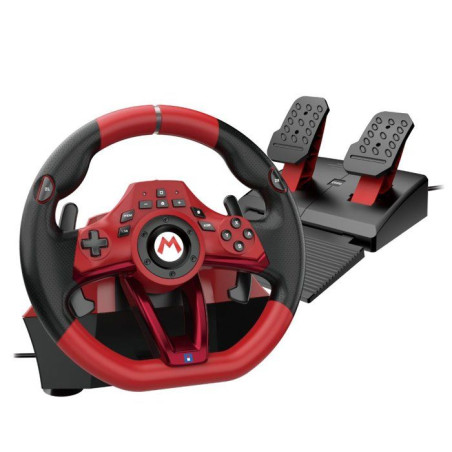 Volant de course - HORI - Mario Kart World Racing Wheel Pro Deluxe - Bouton C - Pédales - Nintendo Switch 2