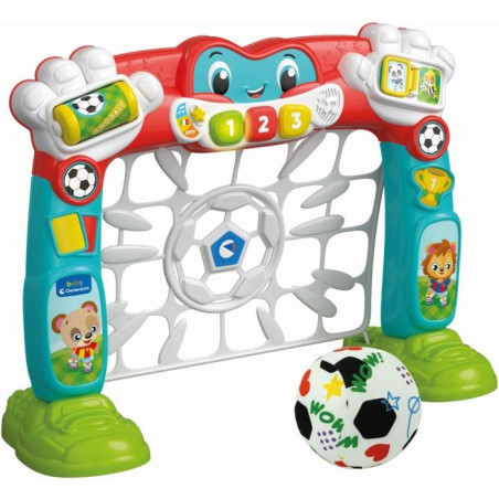 Tiboot, Mon But de Foot - Clementoni - 18 Mois - 3 Boutons sonores colorés - Lumieres -Ballon Souple