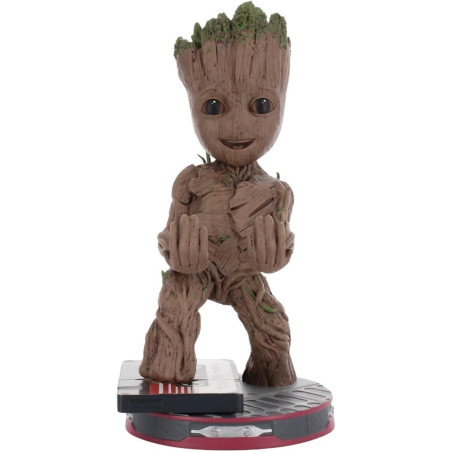 Figurine Marvel Les Gardiens de la Galaxie Jeune Groot - EXQUISITE GAMING - Cable Guys - Support écouteurs ou petit accessoire