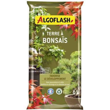 Terre a bonsais - Favorise le développement - 6 L - UAB - ALGOFLASH