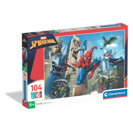 Clementoni - SpiderMan - Puzzles 104 Pieces Super - Puzzle enfant - Des 6 ans - 38x27cm