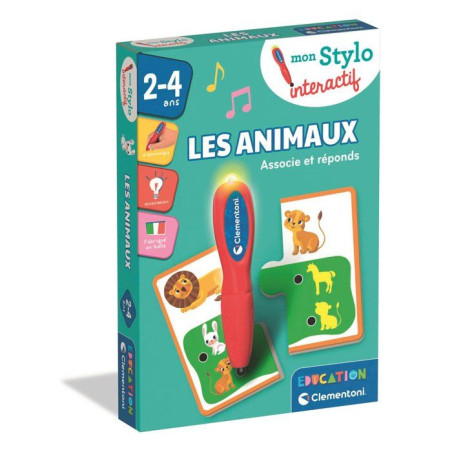 Mon stylo interactif - Les animaux - Jeu éducatif - Clementoni - Des 2 ans - Apprends en autonomie avec le stylo intéractif