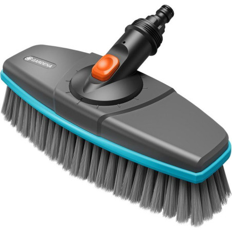 Brosse de lavage manche - GARDENA - Souple - Pivotable 360° - Réglable - Garantie 5 ans