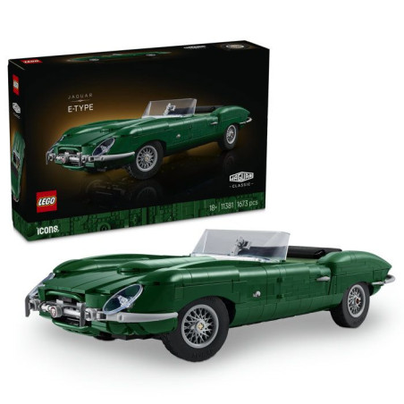 LEGO Icons 11381 - Jaguar E-Type - Set de Construction pour Adulte - Maquette de Voiture