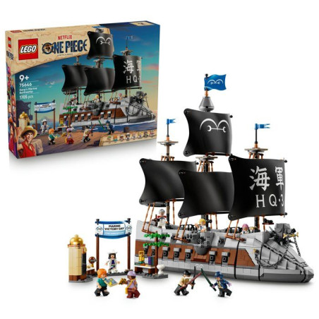 LEGO ONE PIECE 75646 Le Navire de la Marine de Garp - Jouet Bateau des 9 ans - Décoration