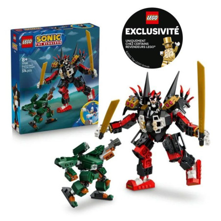 LEGO Sonic 77120 - Exclu Cdiscount - The Hedgehog™ Le Robot de Shadow Contre le G.U.N. Trooper - Jouet de Construction des 8 Ans