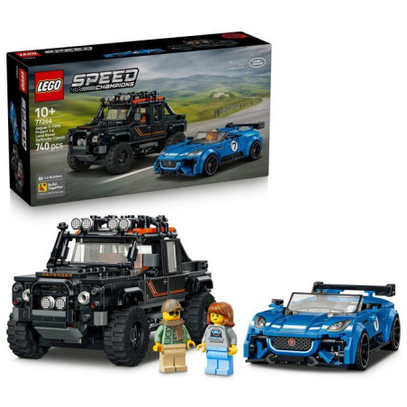 LEGO Speed Champions 77264 La Jaguar Project 7 et le Land Rover Defender - Voitures Jouets