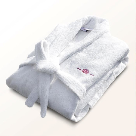 Peignoir - LE TEMPS D'UN BAIN - Taille S - 100% Coton 500g/m² - Doux, Absorbant, Unisexe - Blanc