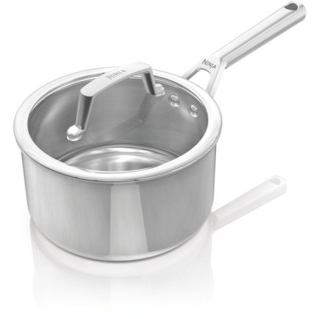 Casserole 18cm inox - Ninja EverClad - C90218EUI - 3 couches inox 18/10 - tous feux induction - four 300°C - couvercle verre tr