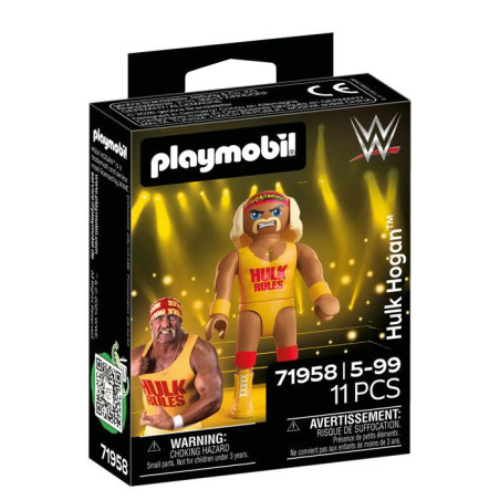 PLAYMOBIL 71958 WWE Hulk Hogan, Légende du catch a collectionner, 11 pieces, des 5 ans