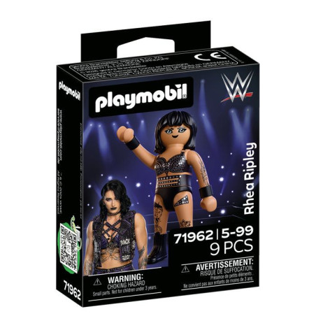 PLAYMOBIL 71962 WWE Rhea Ripley, Légende du catch a collectionner, 9 pieces, des 5 ans