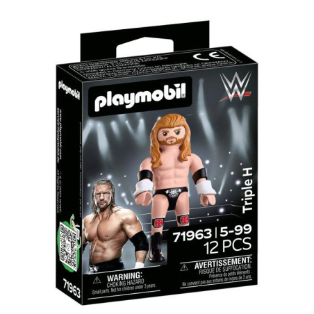 PLAYMOBIL 71963 WWE Triple H, Légende du catch a collectionner, 12 pieces, des 5 ans