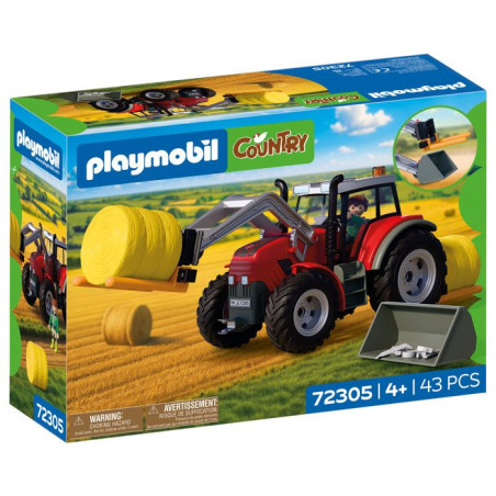 PLAYMOBIL 72305 Tracteur fourche a paille, Country la ferme, 43 pieces, des 4 ans