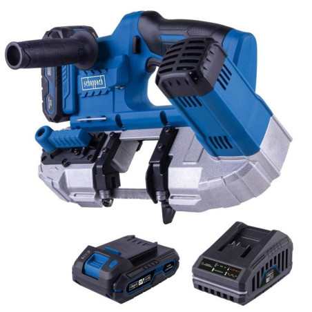 Scie a ruban a métaux sans fil SCHEPPACH - C-MBS635-X - 20V IXES - Batterie 2Ah + chargeur 2.4A