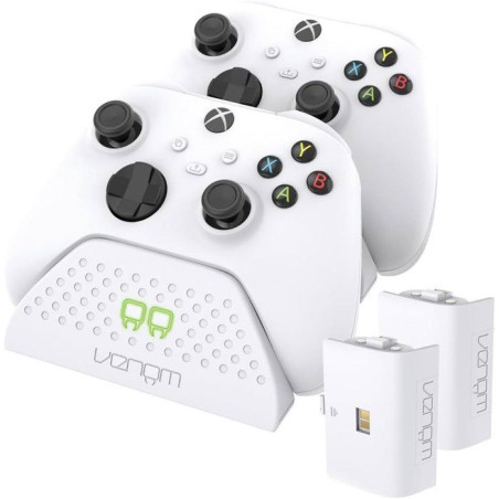 Station de charge double - VENOM - pour manettes Xbox - Xbox Series X|S & One - Blanc