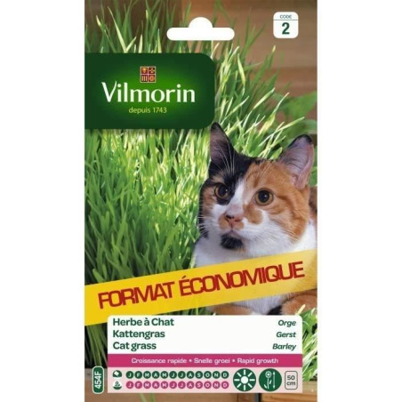 VILMORIN Sachet graines d'herbe a chat Orge