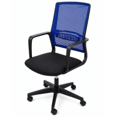 Chaise de bureau en maille respirante bleue