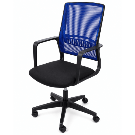 Chaise de bureau en maille respirante bleue