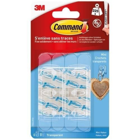 3M COMMAND Mini crochet clear - Transparent