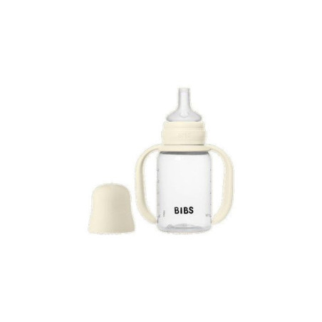 Biberon bébé - BIBS Tasse apprentissage - Embout rond - Silicone - 150 ml - Ivory