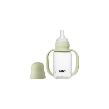 Biberon bébé - BIBS Tasse apprentissage - Embout rond - Silicone - 150 ml - Sage