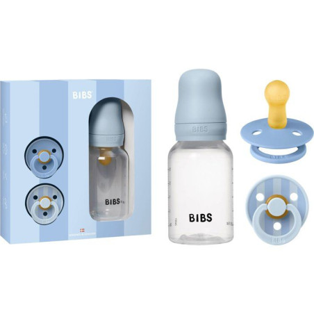 Coffret cadeau bébé - BIBS Baby Sprinkle - Embout rond - T1 - Baby Blue