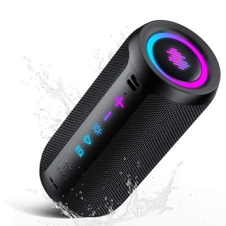 Enceinte portable Bluetooth 5.4 - puissance 30W, autonomie 30 heures, son surround à 360 degré