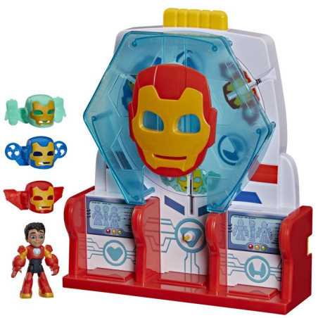 Salle des armures d'Iron Man, figurine de 7,5&nbsp;cm et accessoires, jouets de super-héros, Iron Man et ses Amis Extraordinaires,