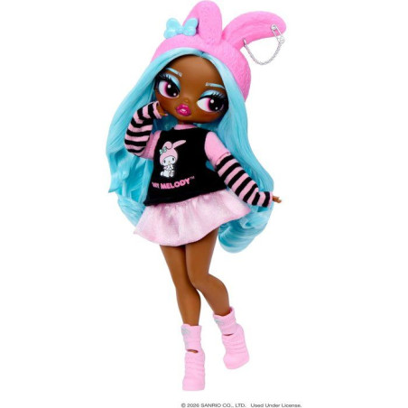 L.O.L. Surprise! O.M.G. Hello Kitty and Friends - Melody, poupée articulée - 24 cm - 4 modeles a collectionner