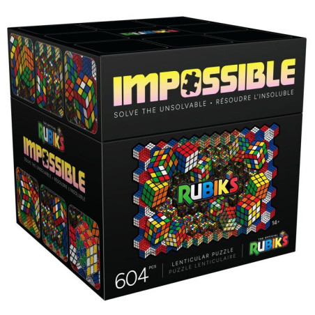 Puzzle Impossible 604 Pieces Lenticulaires Rubik's - 2 Puzzles en 1 - SPIN MASTER - A partir de 14 ans