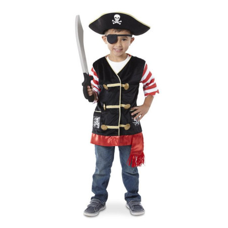 Déguisement de Pirate avec Accessoires Melissa & Doug - Veste + Chapeau + Épée - SPIN MASTER - De 3 a 6 ans