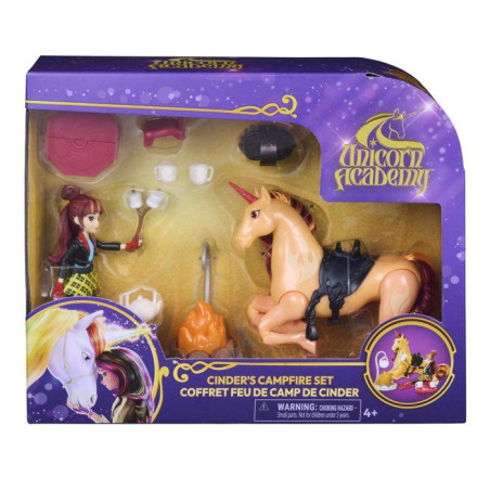 Coffret Feu de Camp de Cinder L'Ecole des Licornes - Poupée Valentina + Licorne - SPIN MASTER - A partir de 4 ans