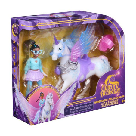 Layla et Glacier Ailes Magiques L'Ecole des Licornes - Poupée + Licorne - SPIN MASTER - A partir de 4 ans