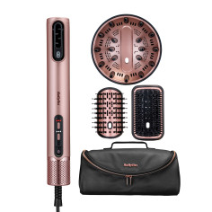 BaByliss Air Wand, Sèche‑cheveux avec Diffuseur, Styler 4-en-1 & Vanity Case offert, Brosse Lissante et Styler Volume pour Cheve