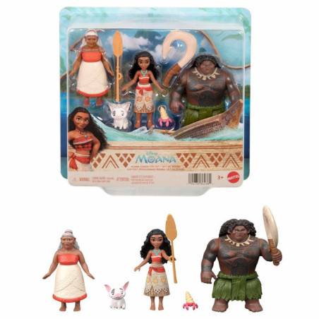 Coffret de figurines - Disney - Vaiana avec Maui et Gramma Tala - 3 mini-poupées 8 cm - Des 3 ans