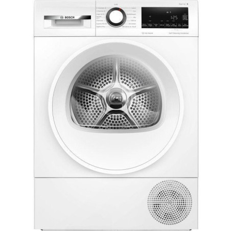 Seche-linge pompe a chaleur BOSCH Série 6 WQG24502FR - 8 kg - Induction - L60 cm - Classe C - Blanc