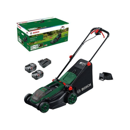 Tondeuse électrique sans fil + 2 batteries 4Ah + chargeur - Bosch - ROTAK18V2-38 - 06008B9M00 - 18V - 38cm de coupe